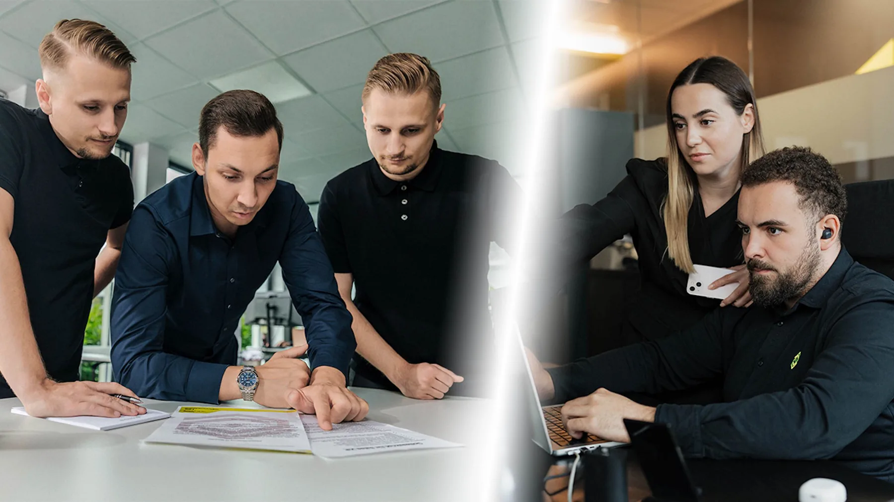 Team von Haag & Sondershausen arbeitet gemeinsam an Unterlagen