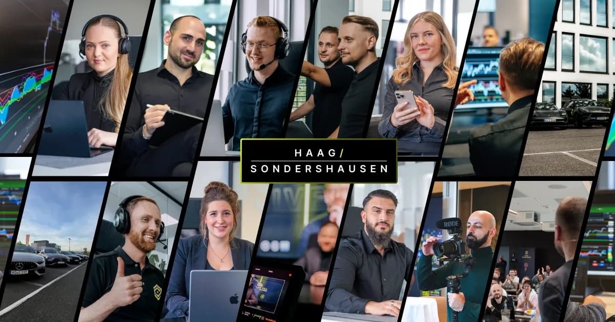 Collage aus Team, Beratung, Videoproduktion und Standort von Haag & Sondershausen